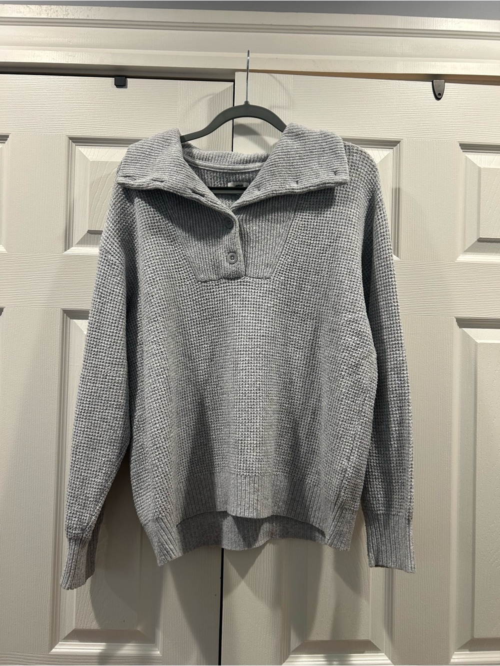 Aerie CozyUp Waffle Button Sweater - Picture 3 of 5